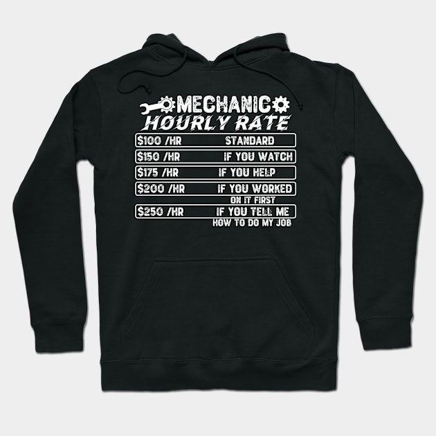 Mechanic Hourly Rate Hoodie by Yyoussef101